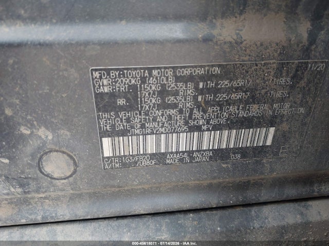 2021 TOYOTA RAV4 LE - 1