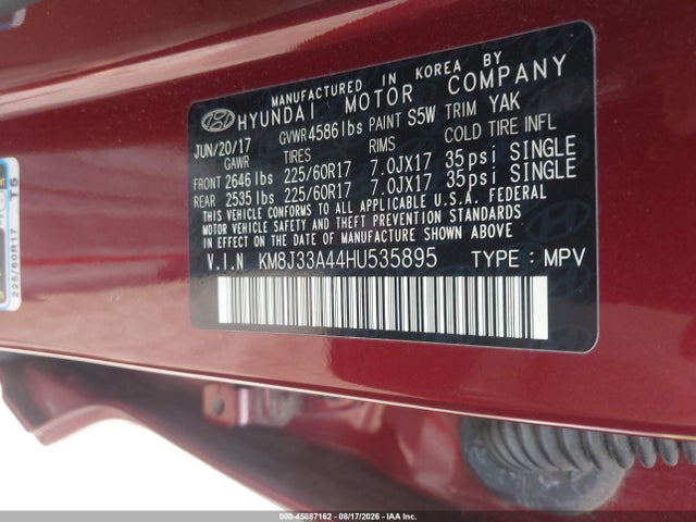 2017 HYUNDAI TUCSON SE - 1